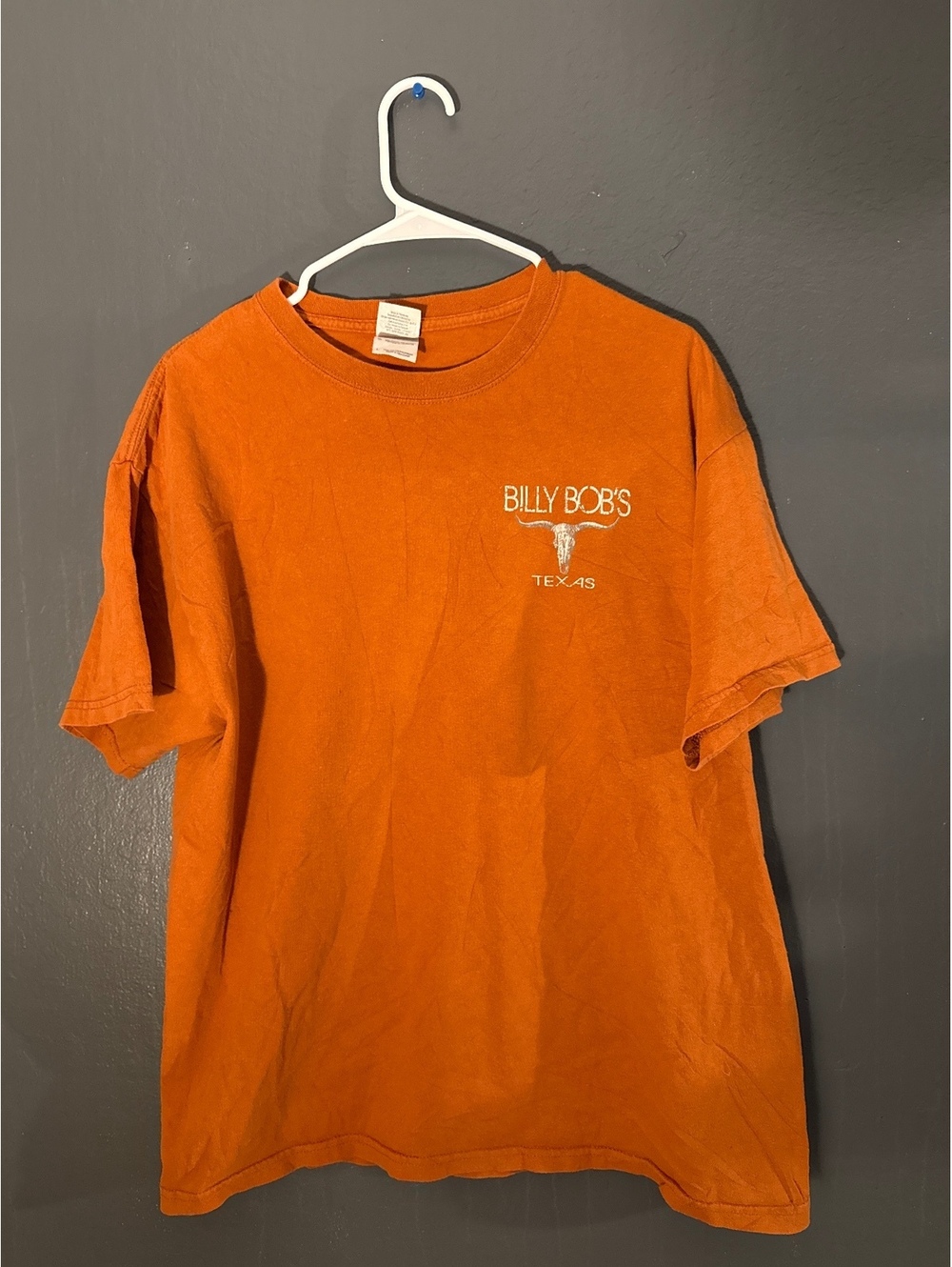 Billy Bob's Texas Orange Graphic T-Shirt Size Large